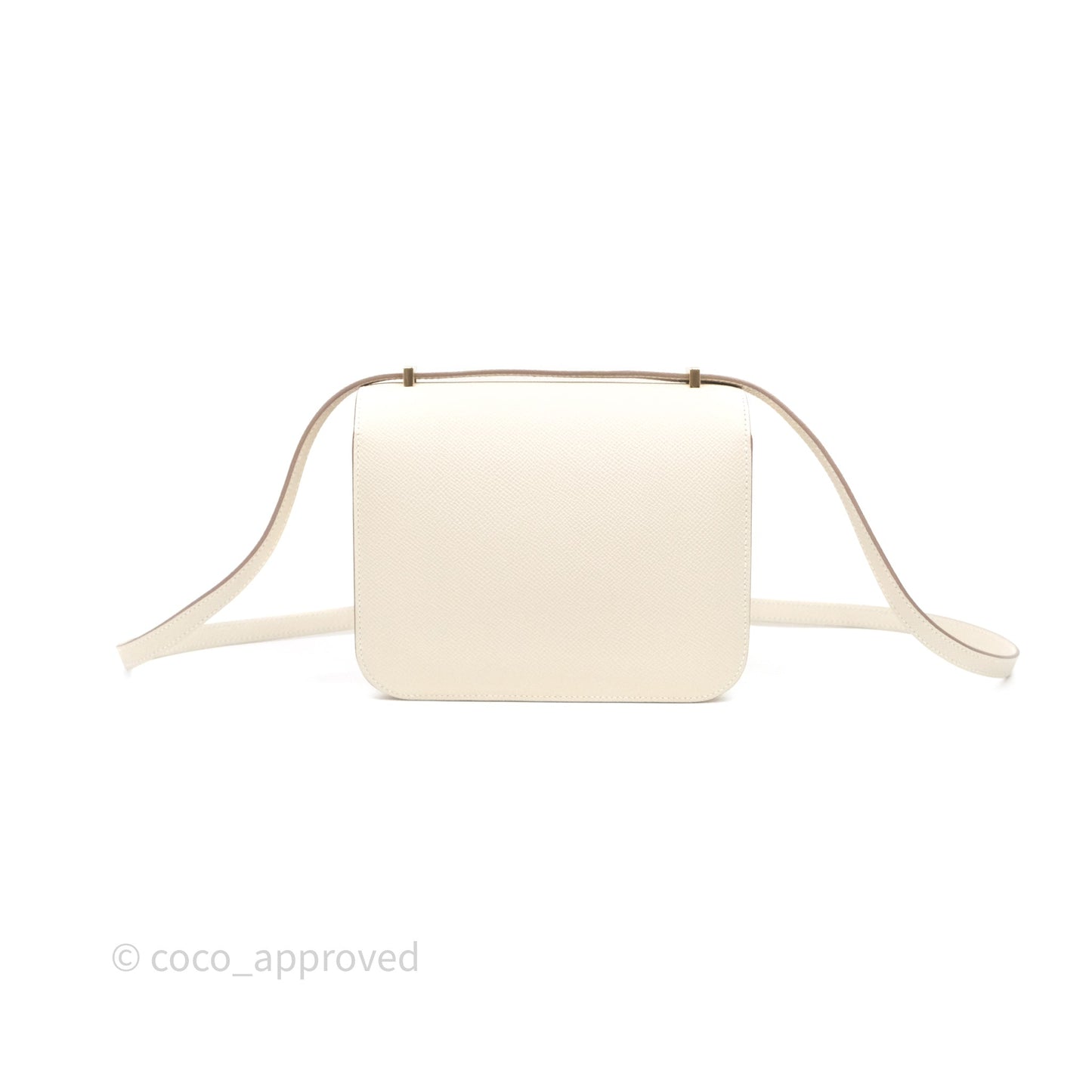 Hermès Constance Mini 18cm Mirror Craie 10 Gold Hardware