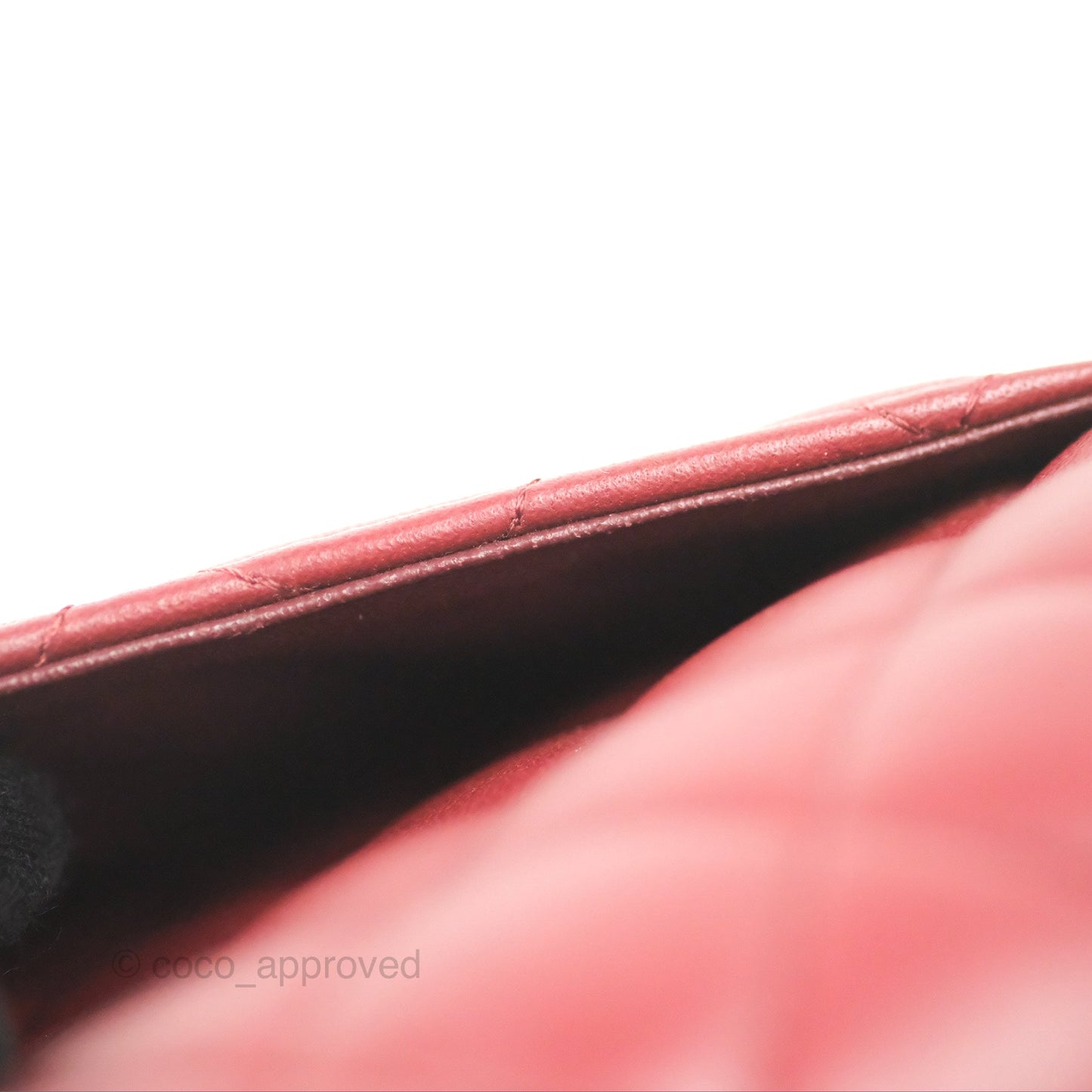 Chanel Small S/M Classic Flap Dark Red Lambskin Silver Hardware