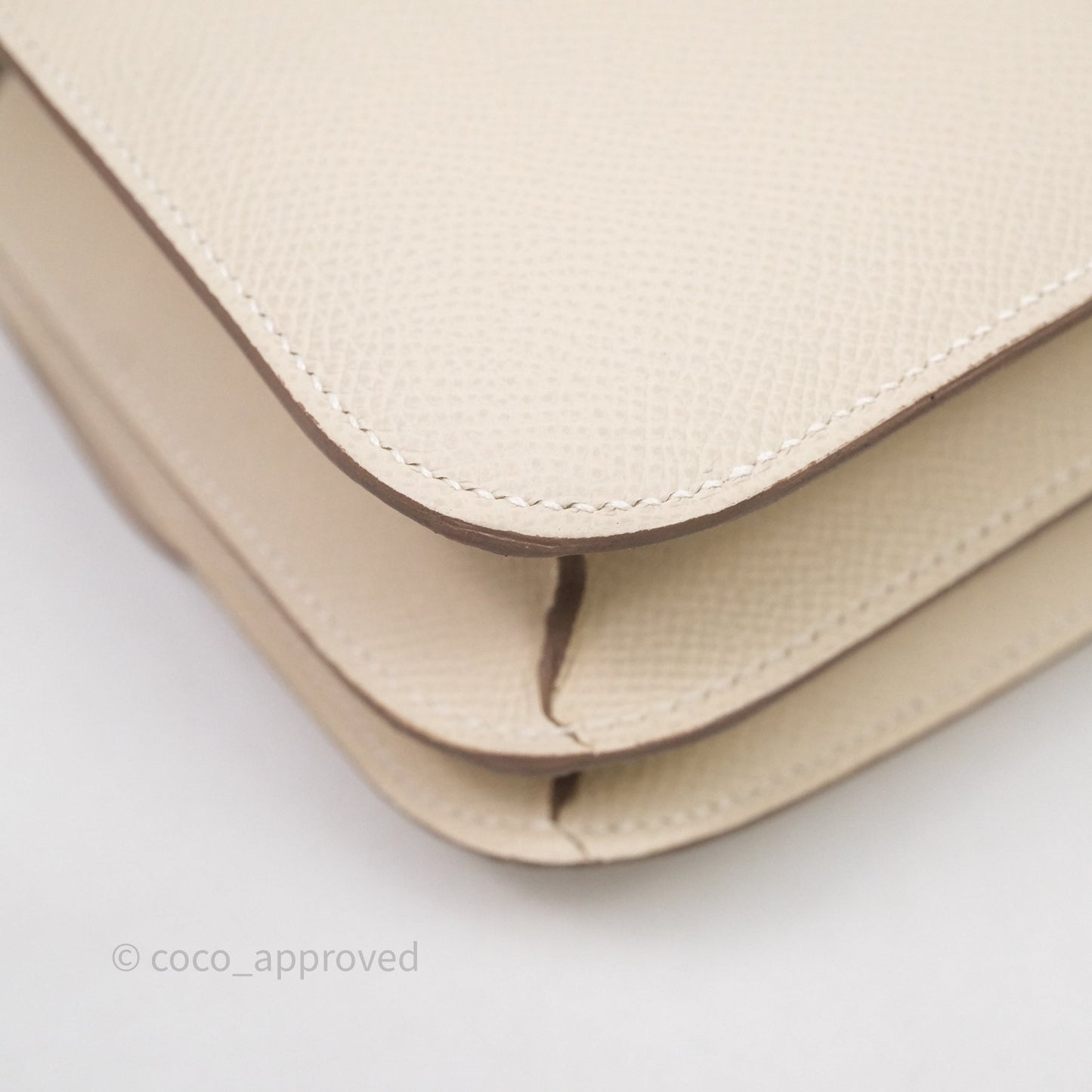 Hermès Constance Mini 18cm Mirror Craie 10 Gold Hardware