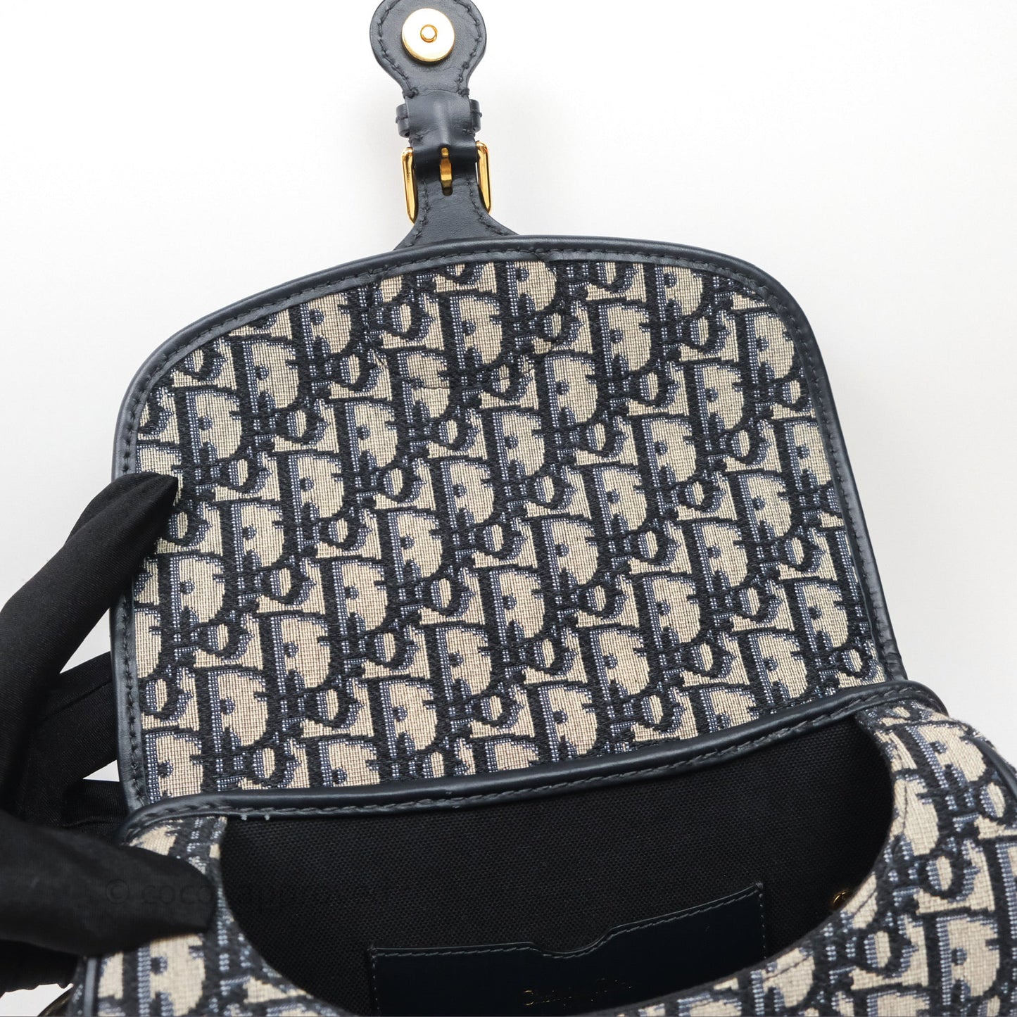 Dior Medium Bobby Bag Blue Oblique Jacquard Canvas