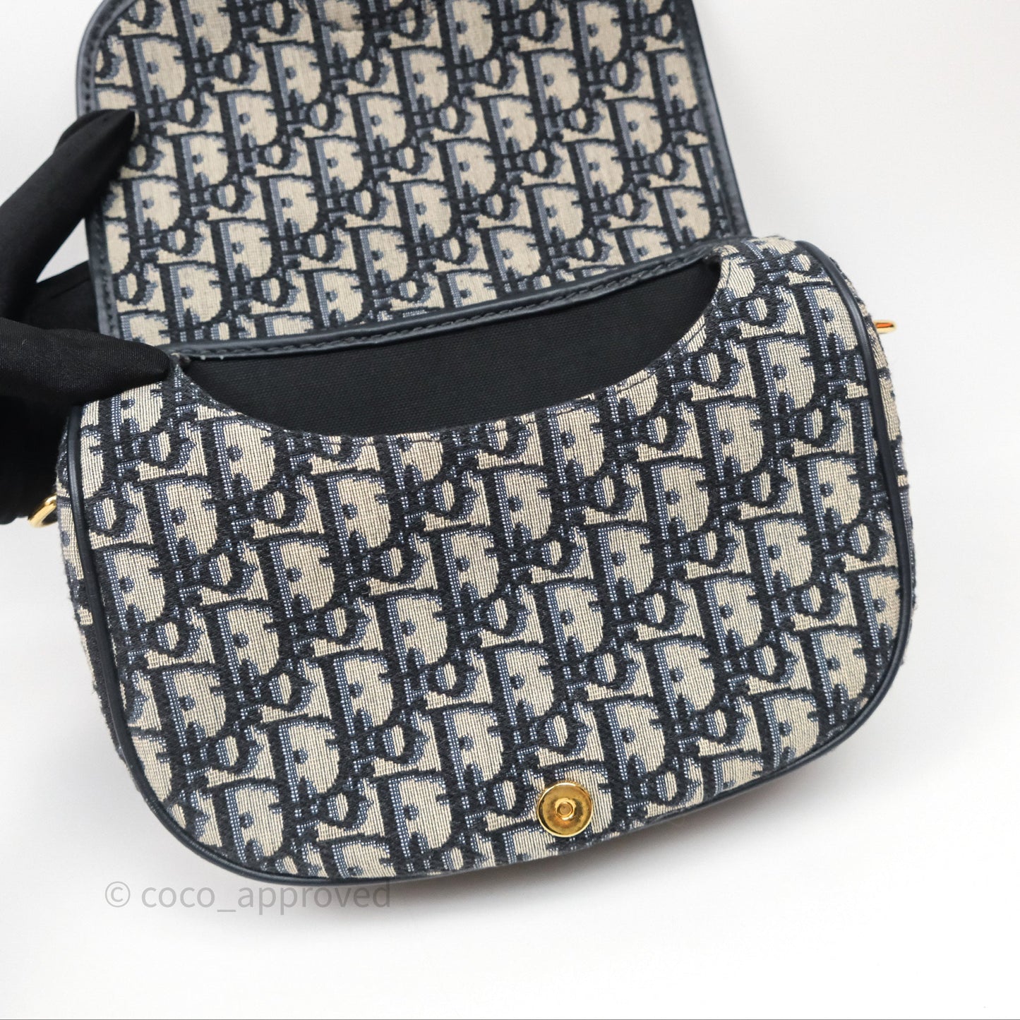 Dior Medium Bobby Bag Blue Oblique Jacquard Canvas