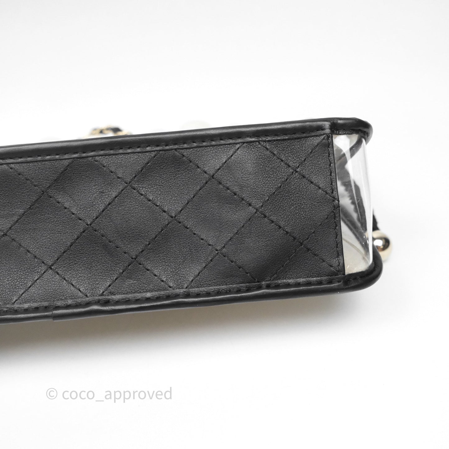 Chanel Medium Sand By The Sea PVC Flap Black Lambskin Gold Hardware