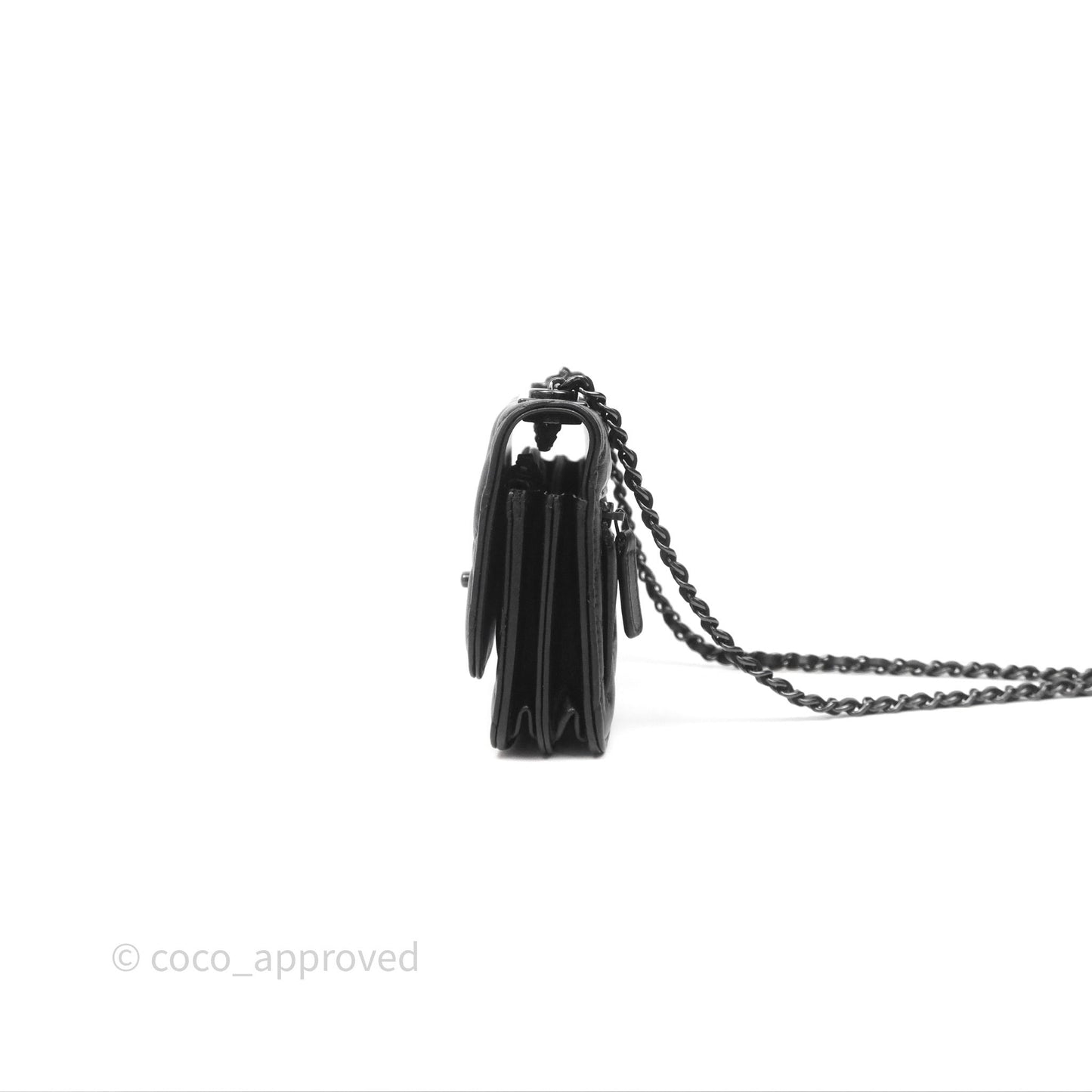 Chanel Mini Quilted Trendy CC WOC Wallet On Chain So Black Lambskin
