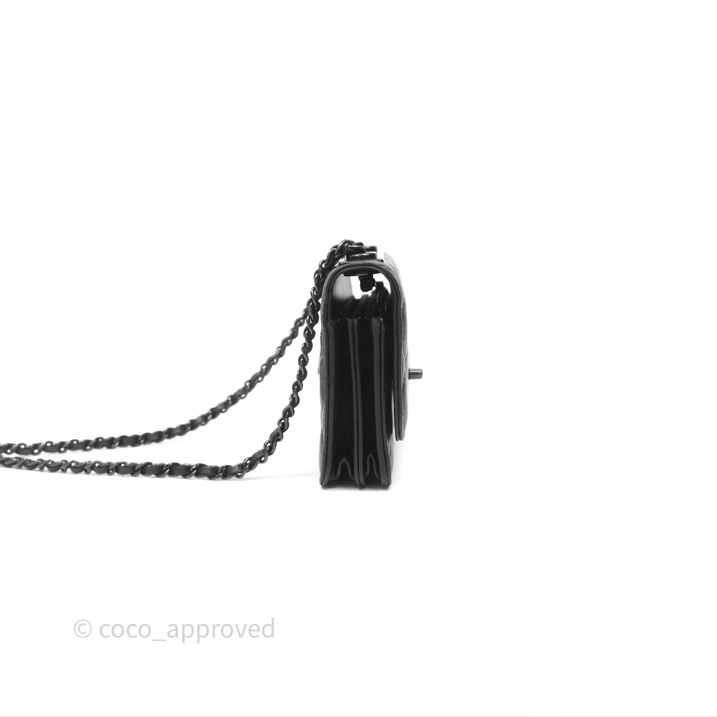 Chanel Mini Quilted Trendy CC WOC Wallet On Chain So Black Lambskin