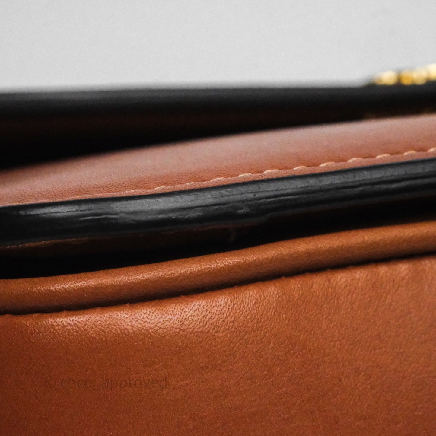 Celine Teen Triomphe Bag Tan Natural Calfskin Gold Hardware