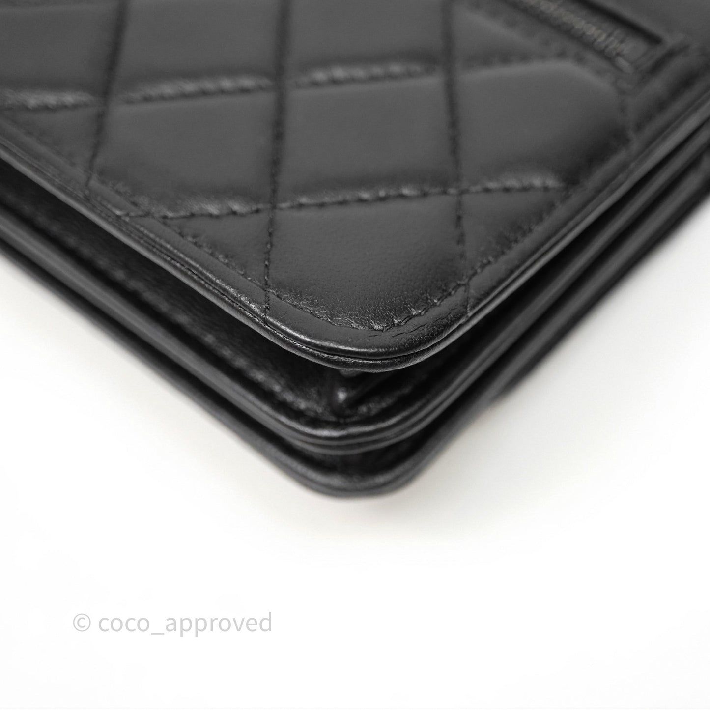 Chanel Mini Quilted Trendy CC WOC Wallet On Chain So Black Lambskin