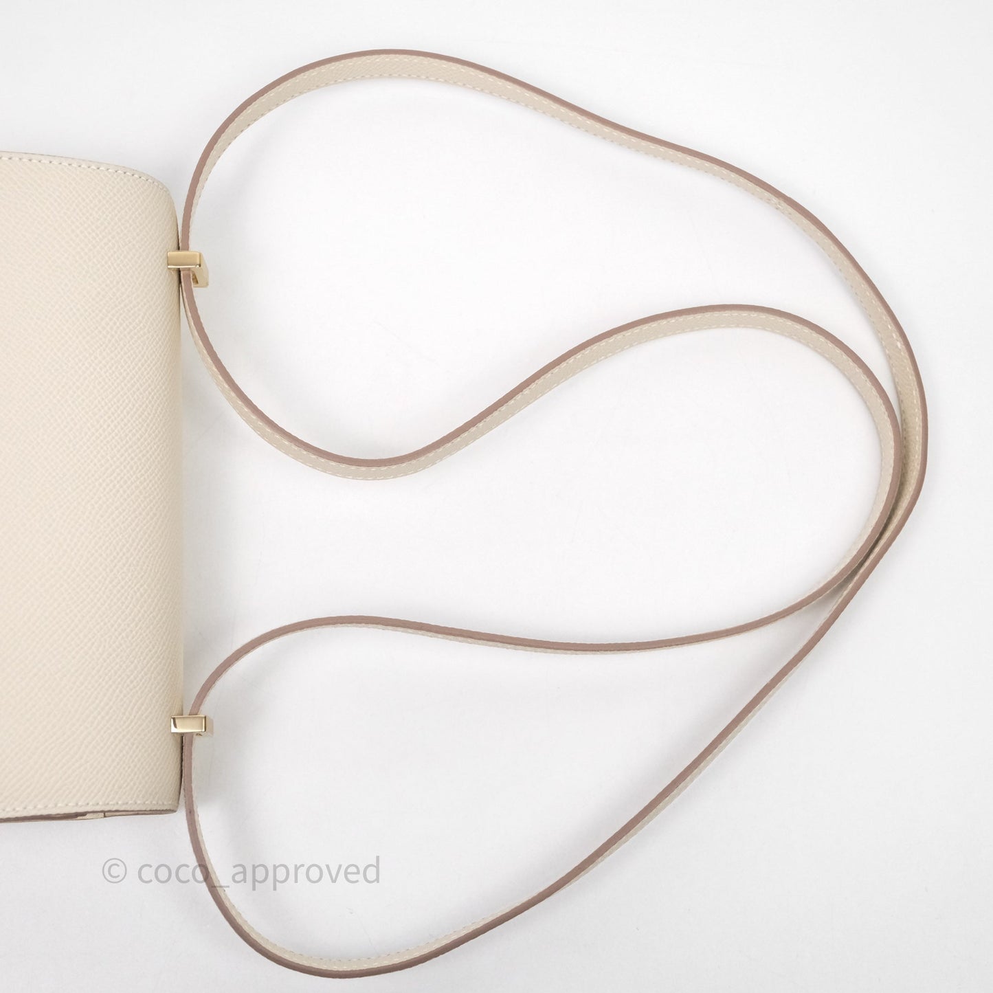 Hermès Constance Mini 18cm Mirror Craie 10 Gold Hardware