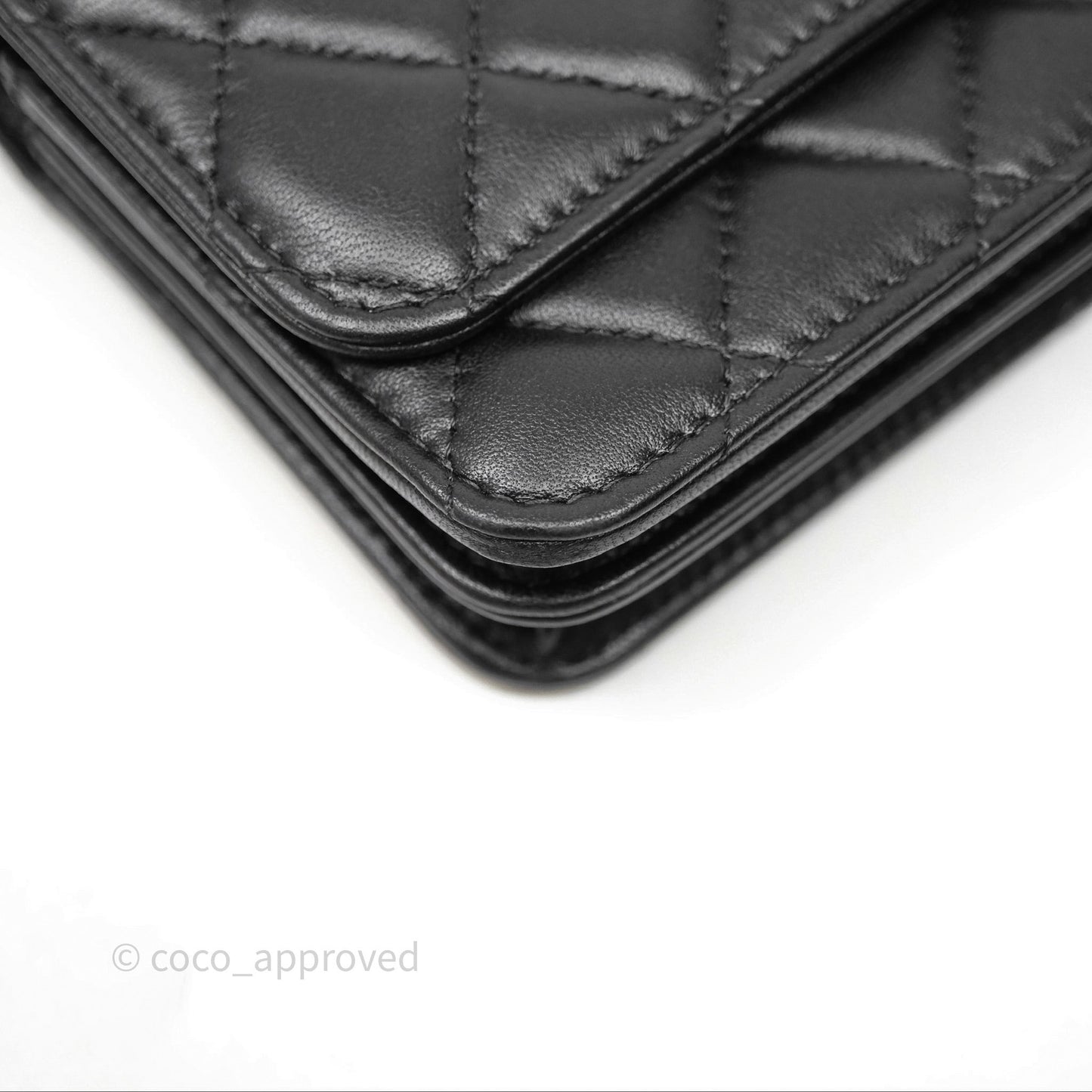 Chanel Mini Quilted Trendy CC WOC Wallet On Chain So Black Lambskin