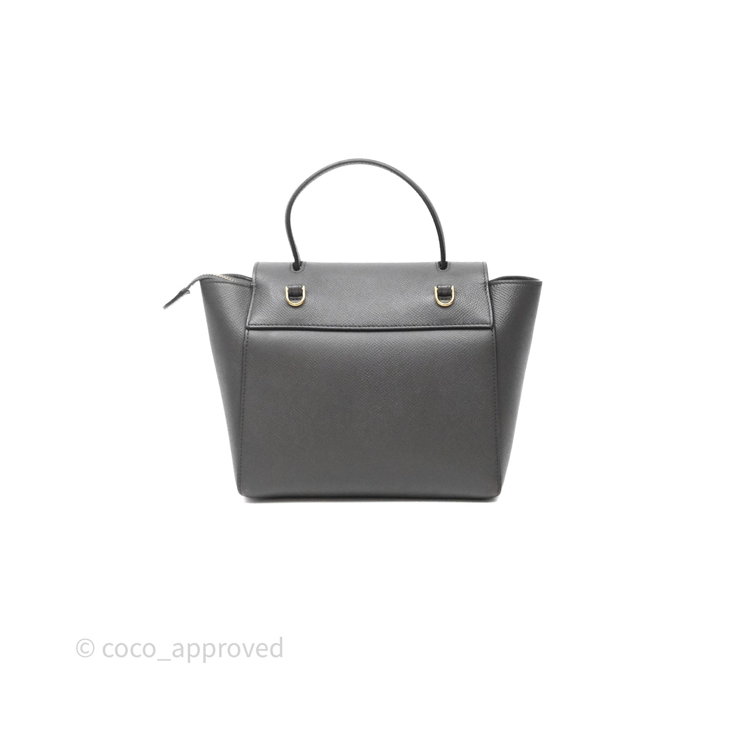 Celine Nano Belt Bag Grey Grained Calfskin Gold Hardware