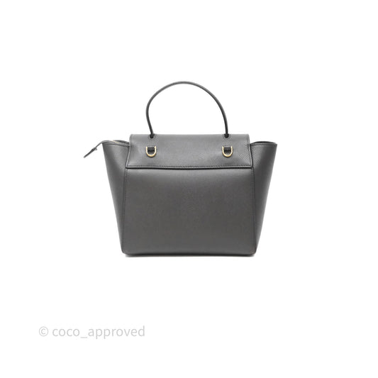 Celine Nano Belt Bag Grey Grained Calfskin Gold Hardware