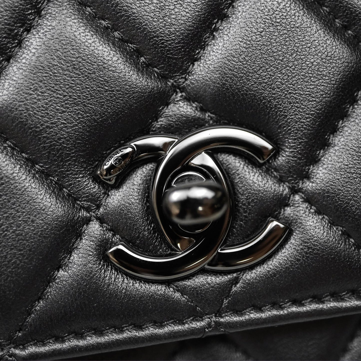 Chanel Mini Quilted Trendy CC WOC Wallet On Chain So Black Lambskin