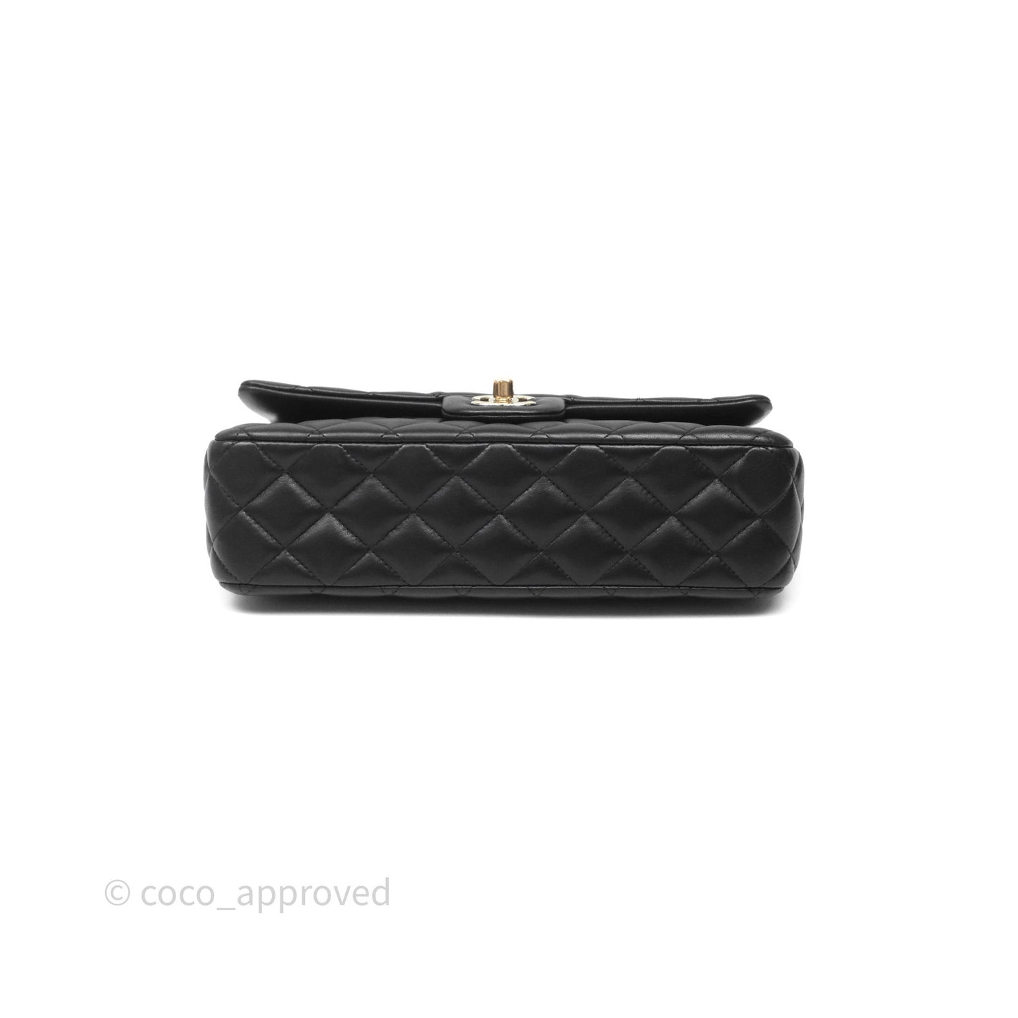 Chanel Classic M/L Medium Flap Bag Valentine Limited Edition Black Lambskin Gold Hardware