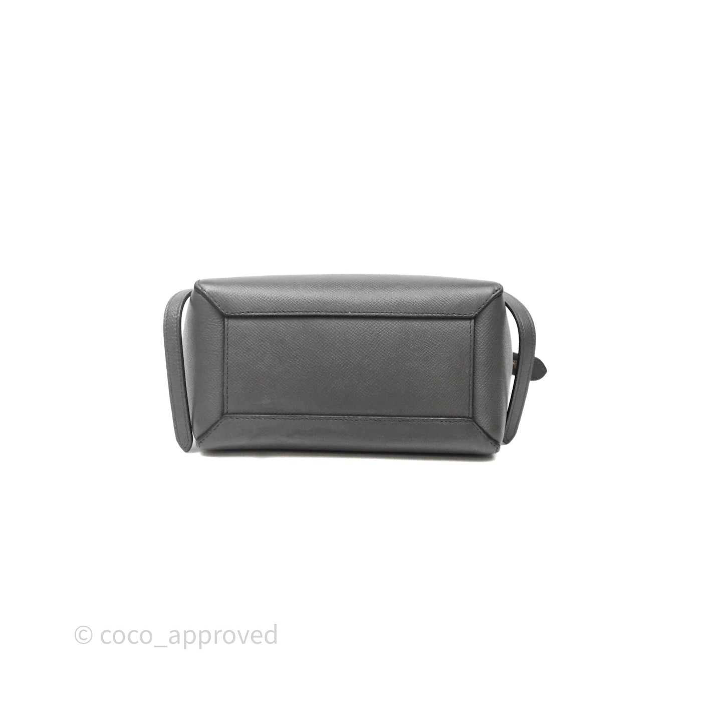 Celine Nano Belt Bag Grey Grained Calfskin Gold Hardware