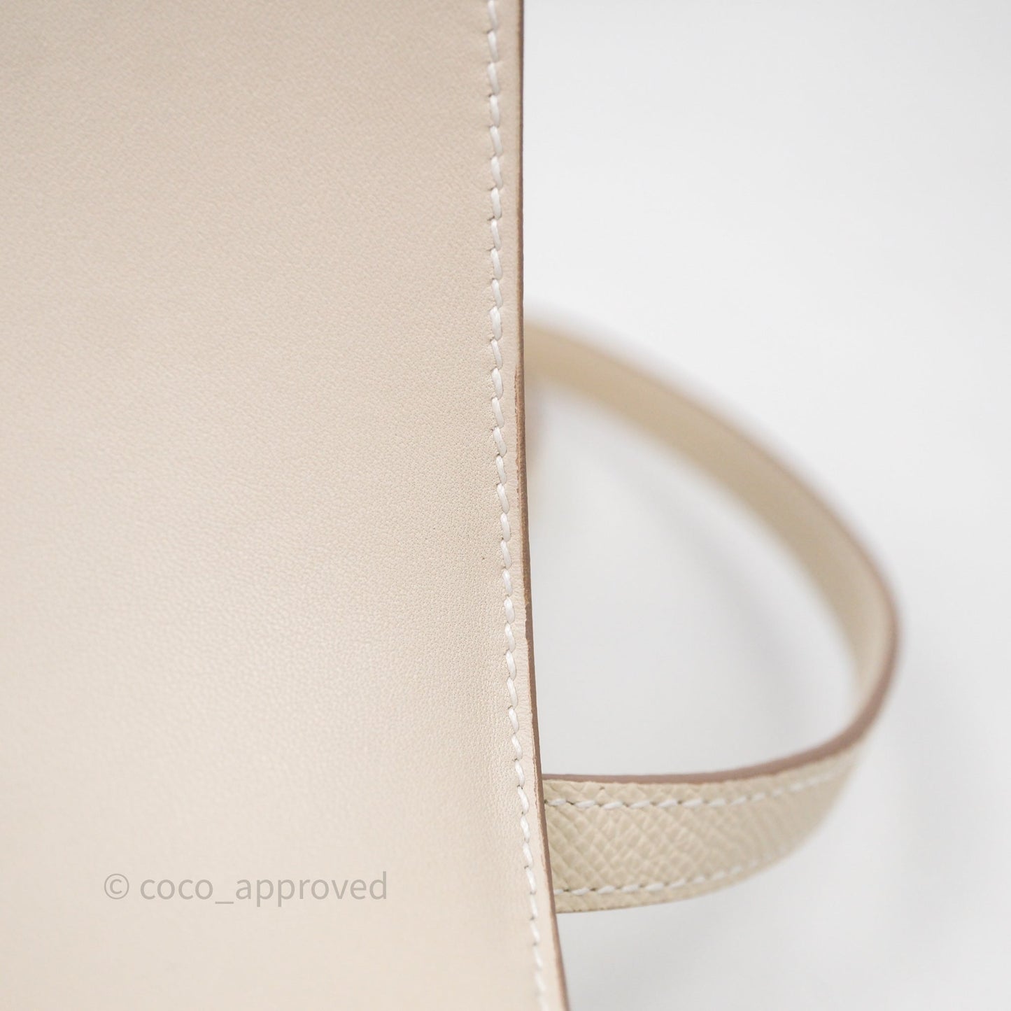 Hermès Constance Mini 18cm Mirror Craie 10 Gold Hardware