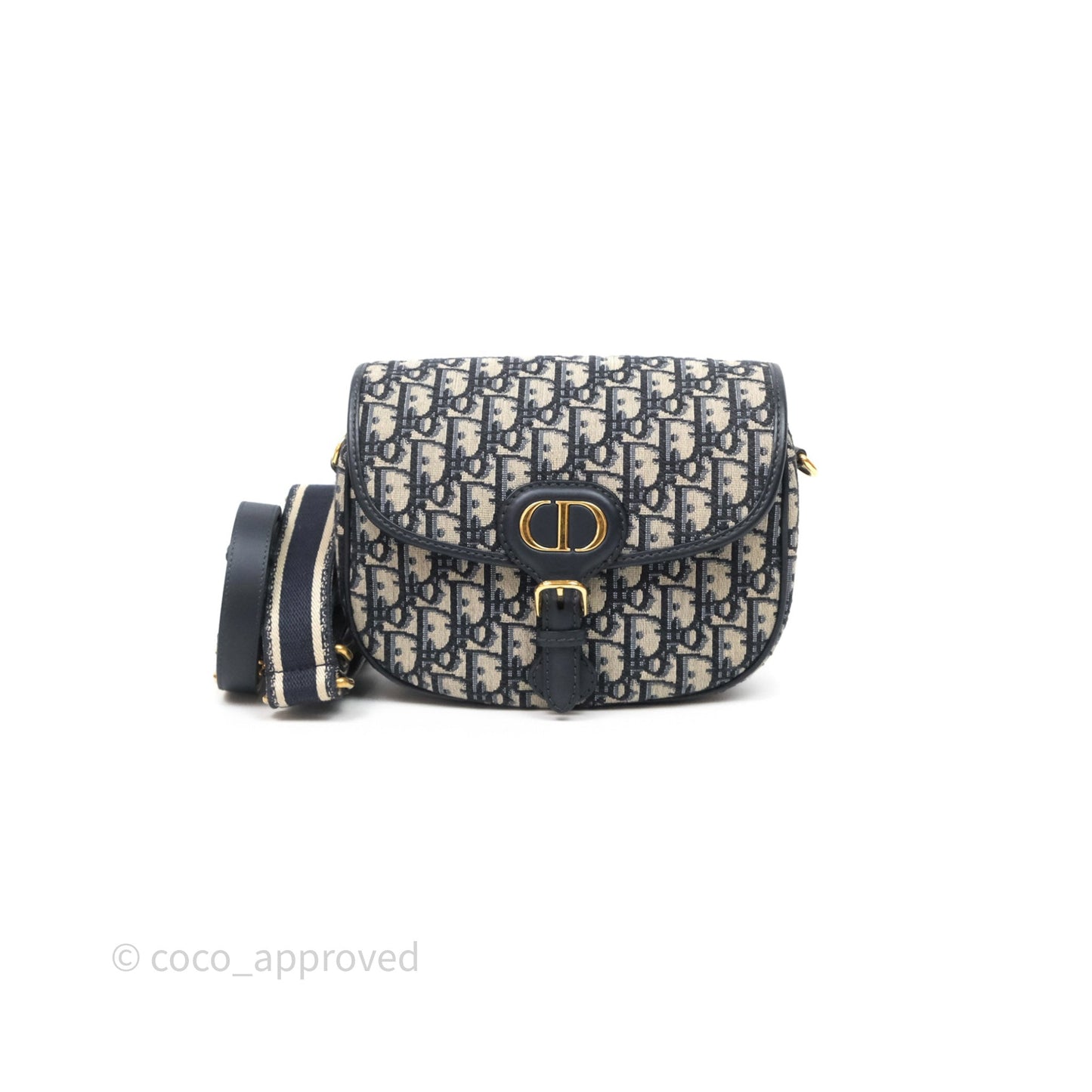 Dior Medium Bobby Bag Blue Oblique Jacquard Canvas