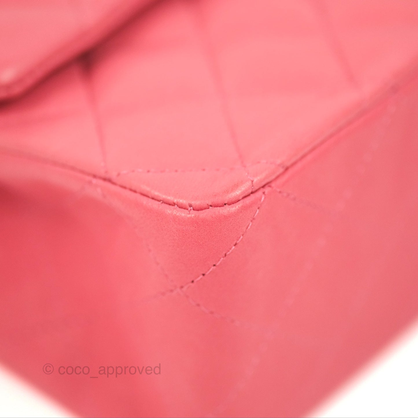 Chanel Classic M/L Medium Double Flap Pink Lambskin Silver Hardware