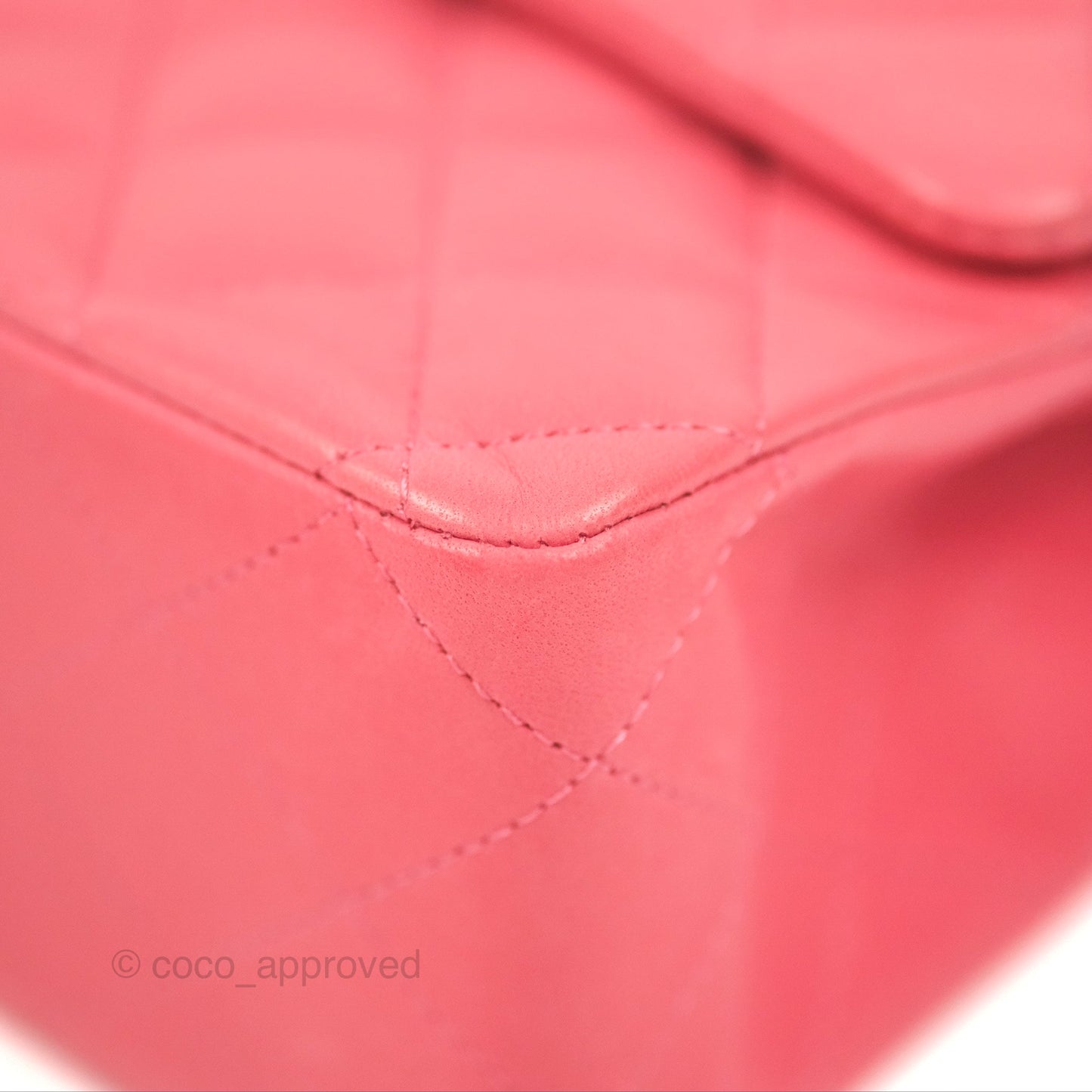 Chanel Classic M/L Medium Double Flap Pink Lambskin Silver Hardware