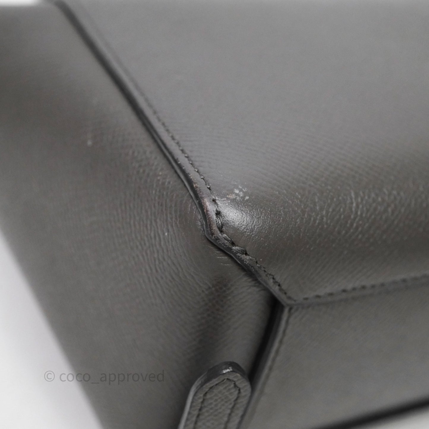 Celine Nano Belt Bag Grey Grained Calfskin Gold Hardware