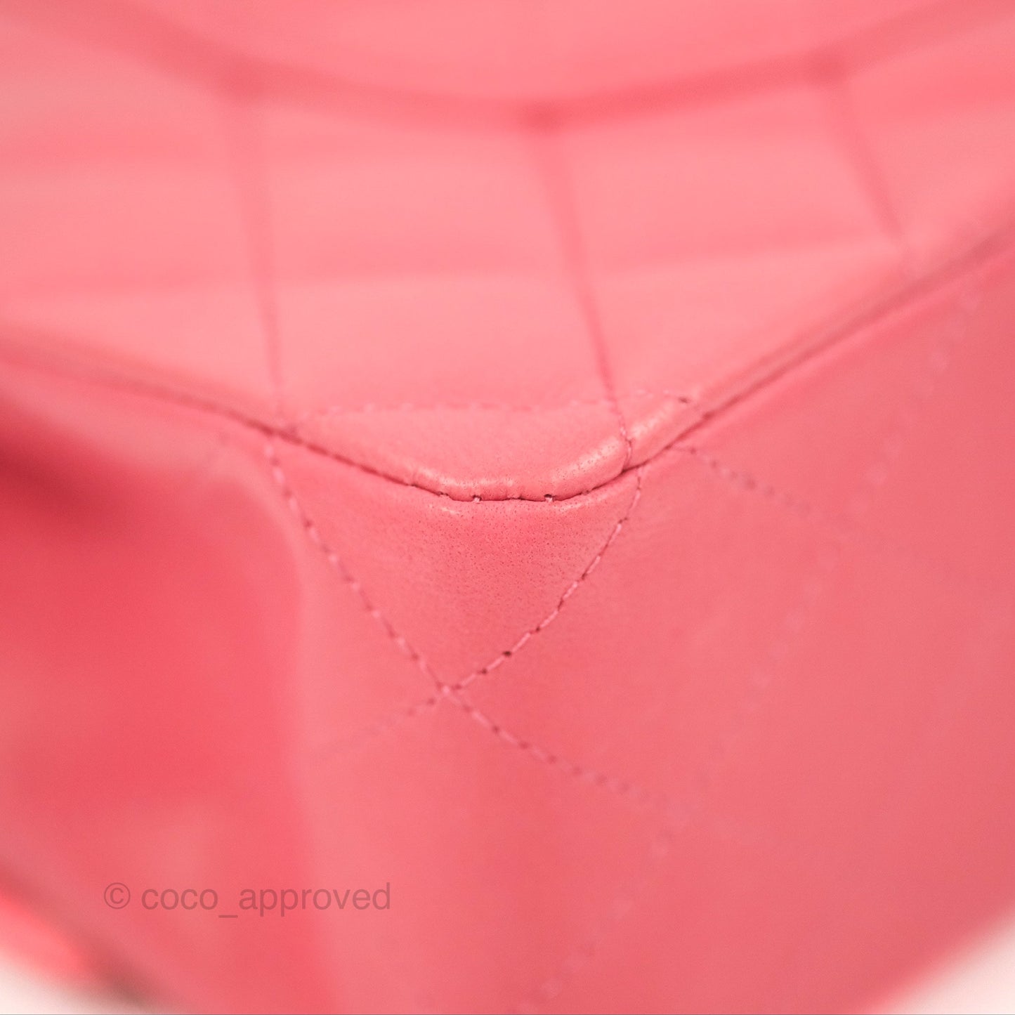 Chanel Classic M/L Medium Double Flap Pink Lambskin Silver Hardware