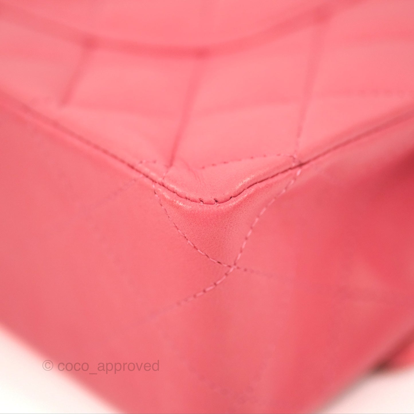 Chanel Classic M/L Medium Double Flap Pink Lambskin Silver Hardware