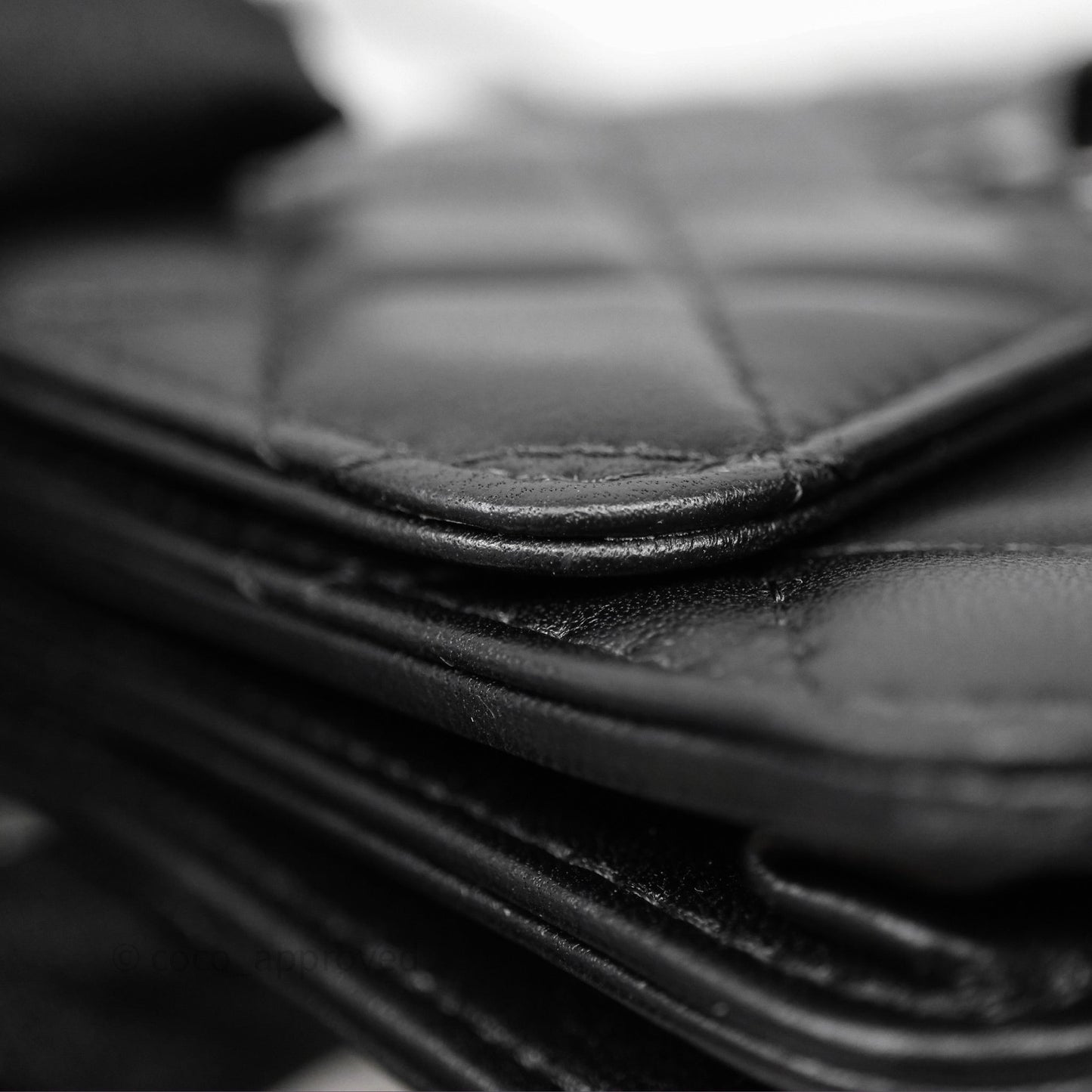 Chanel Mini Quilted Trendy CC WOC Wallet On Chain So Black Lambskin
