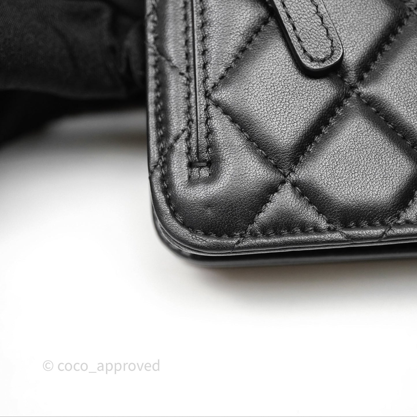 Chanel Mini Quilted Trendy CC WOC Wallet On Chain So Black Lambskin