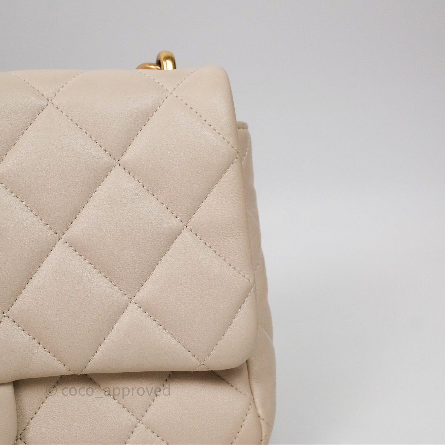 Chanel Funky Town Flap Beige Aged Gold Hardware