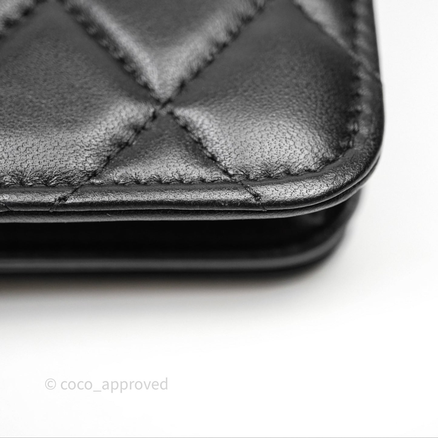Chanel Mini Quilted Trendy CC WOC Wallet On Chain So Black Lambskin