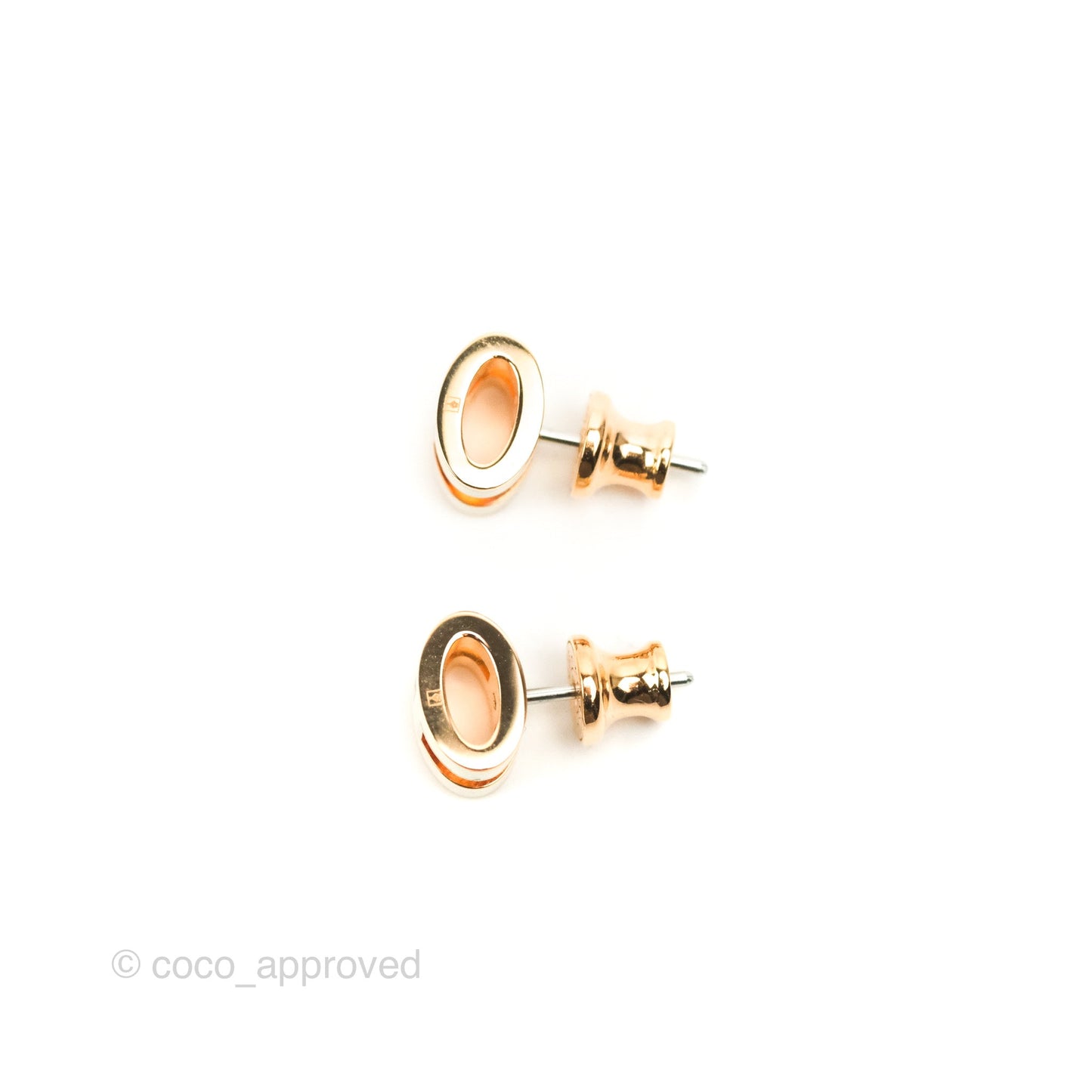 Hermès Mini Pop H Earrings White Rose Gold