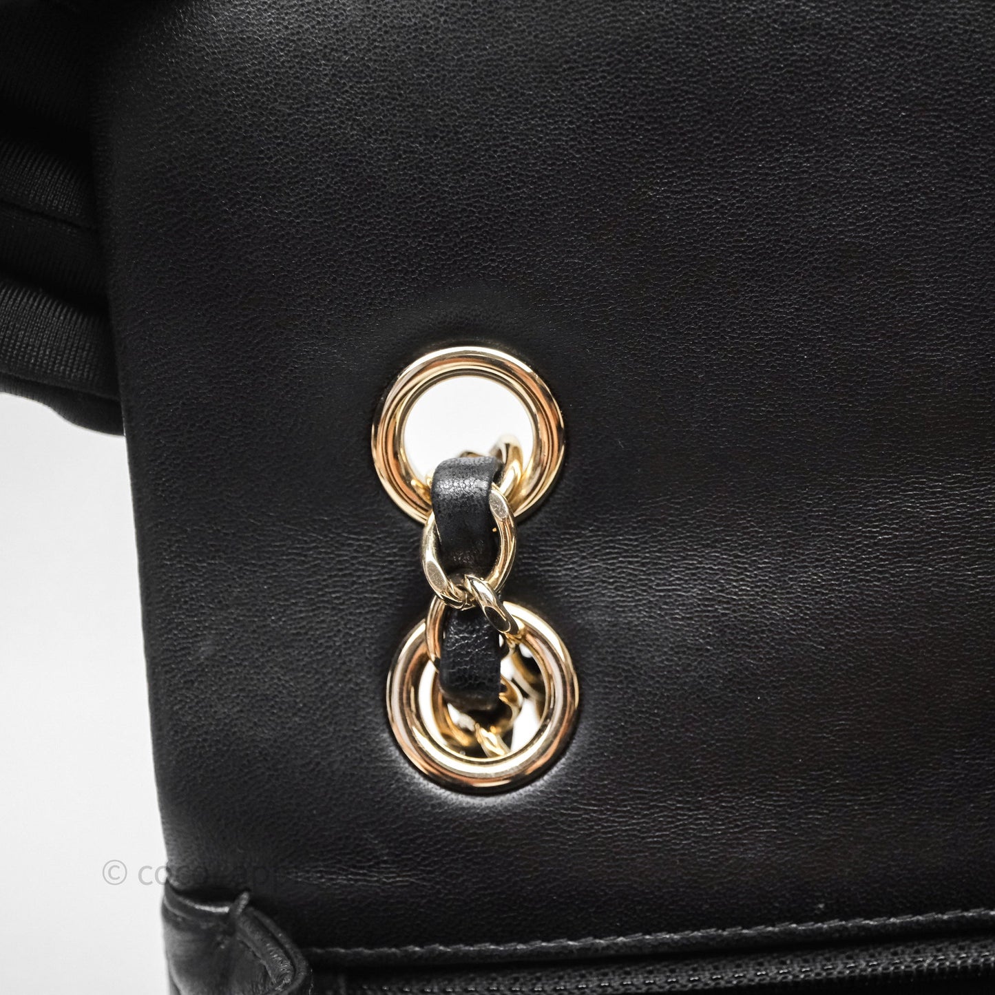 Chanel Classic M/L Medium Flap Bag Valentine Limited Edition Black Lambskin Gold Hardware