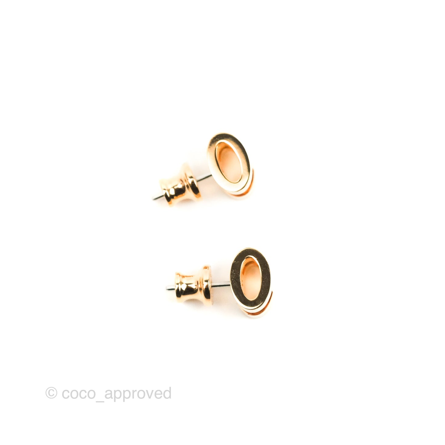 Hermès Mini Pop H Earrings White Rose Gold
