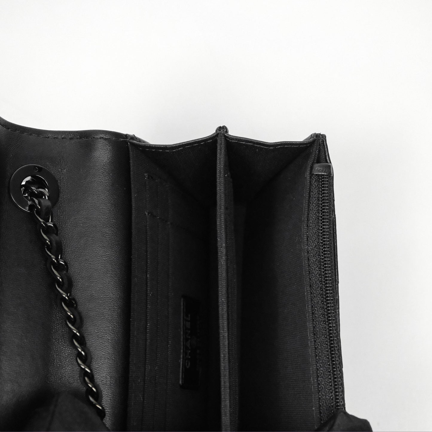 Chanel Mini Quilted Trendy CC WOC Wallet On Chain So Black Lambskin