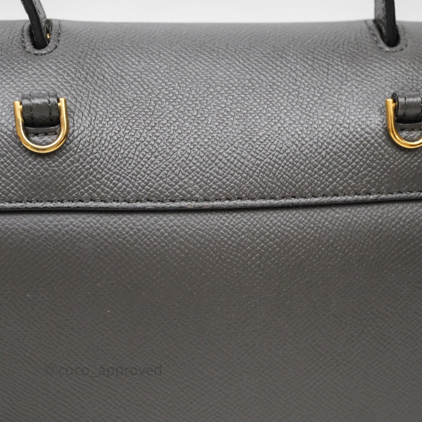 Celine Nano Belt Bag Grey Grained Calfskin Gold Hardware