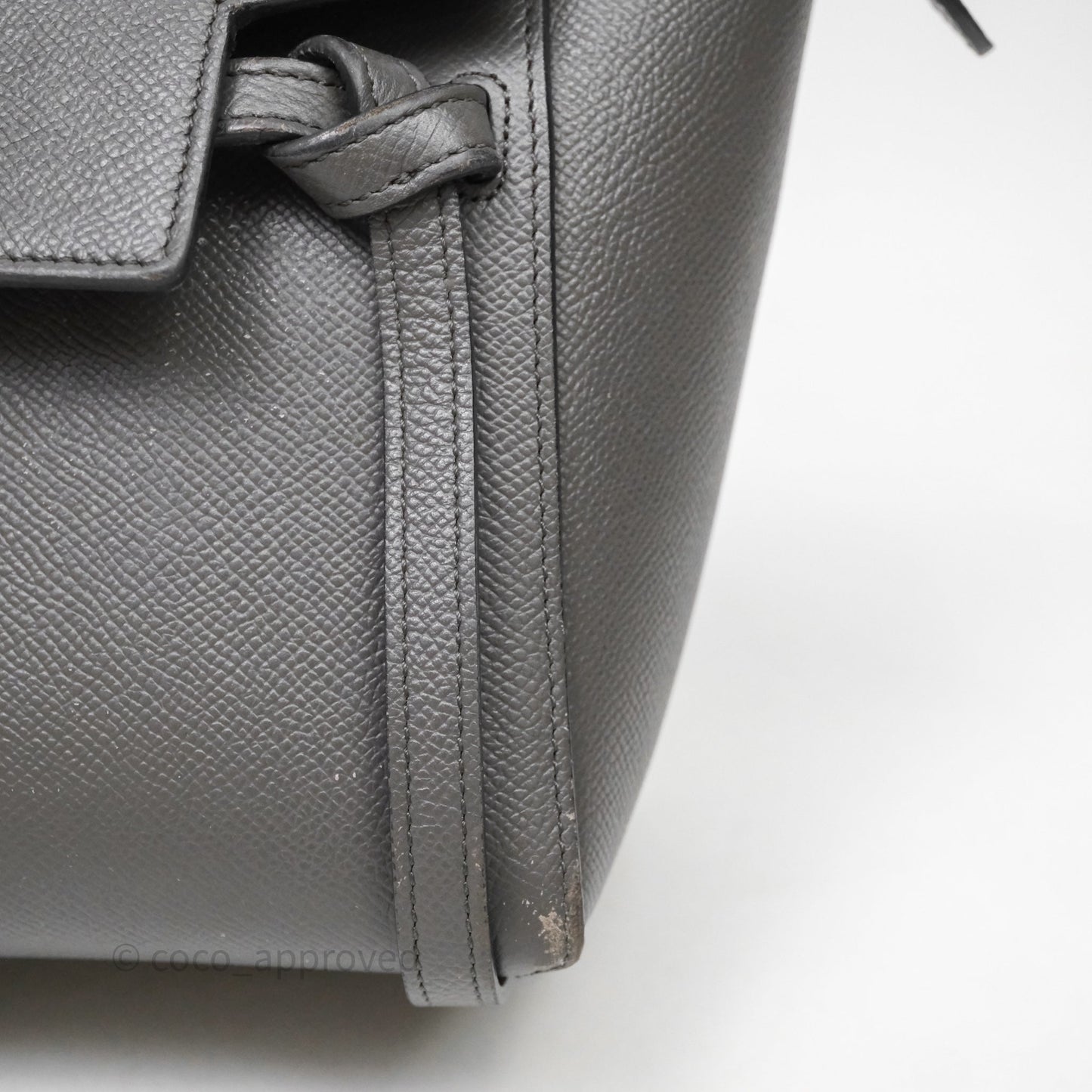 Celine Nano Belt Bag Grey Grained Calfskin Gold Hardware