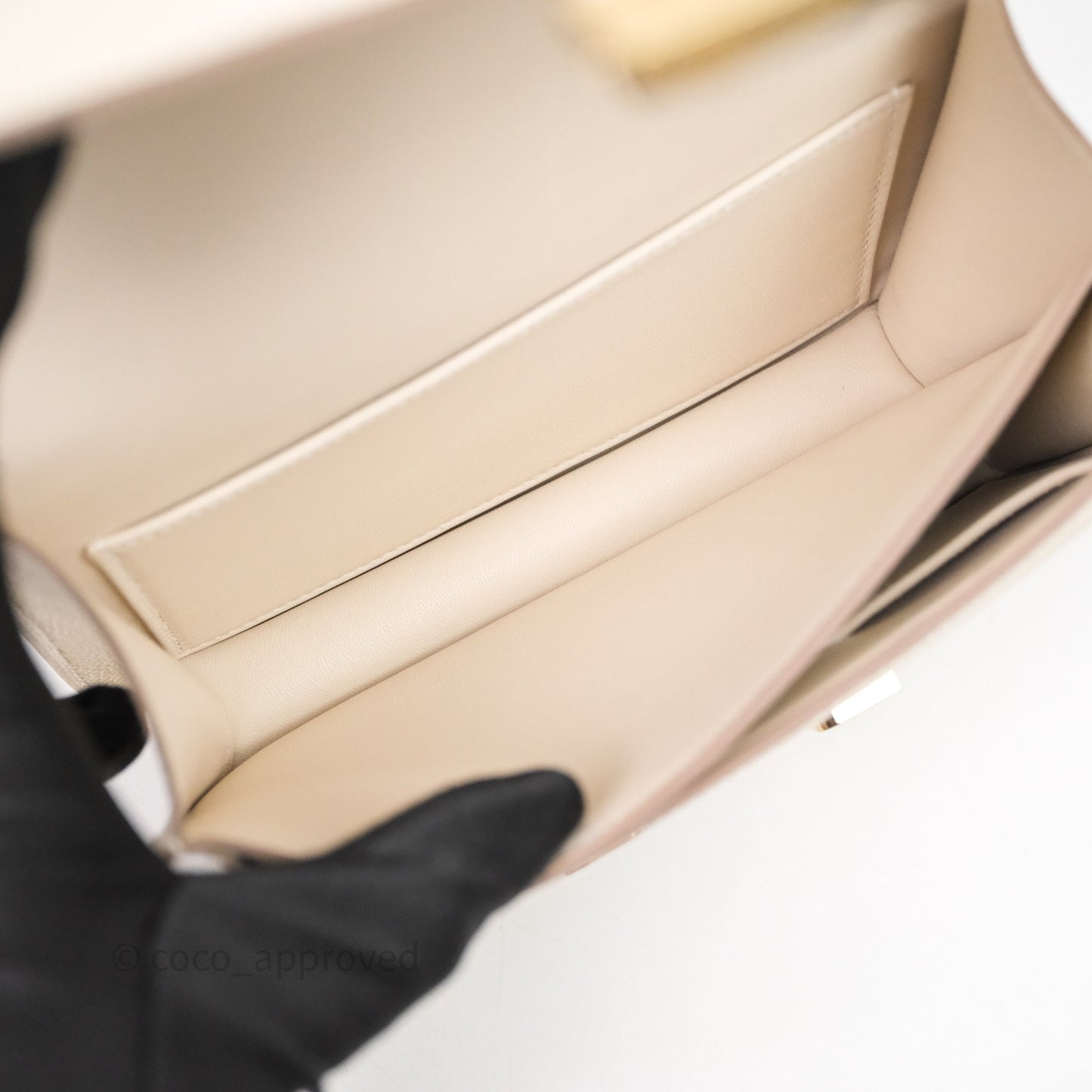 Hermès Constance Mini 18cm Mirror Craie 10 Gold Hardware