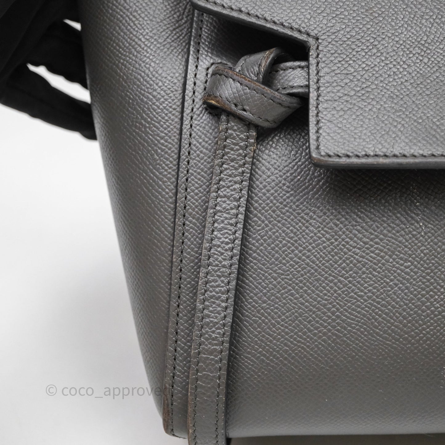Celine Nano Belt Bag Grey Grained Calfskin Gold Hardware