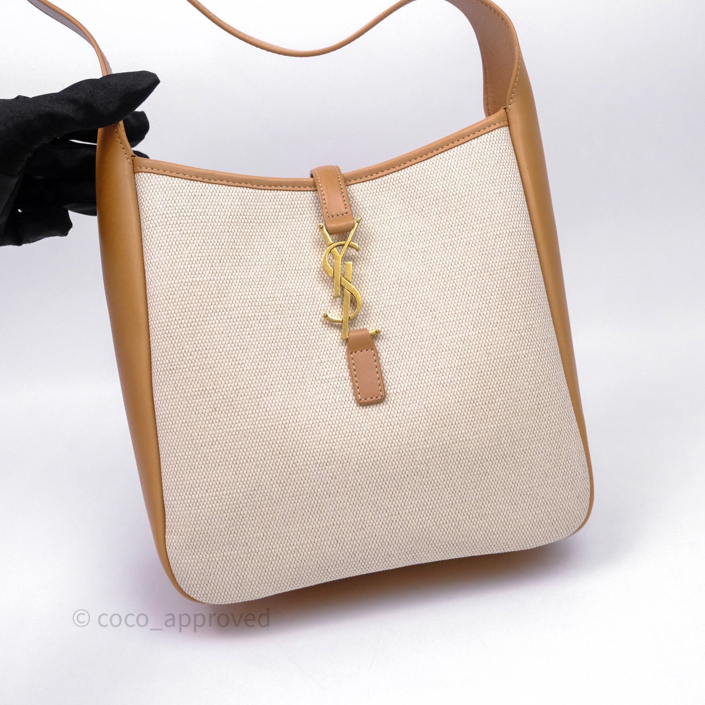 Saint Laurent Small ‘Le 5 a 7’ Hobo Bag Canvas