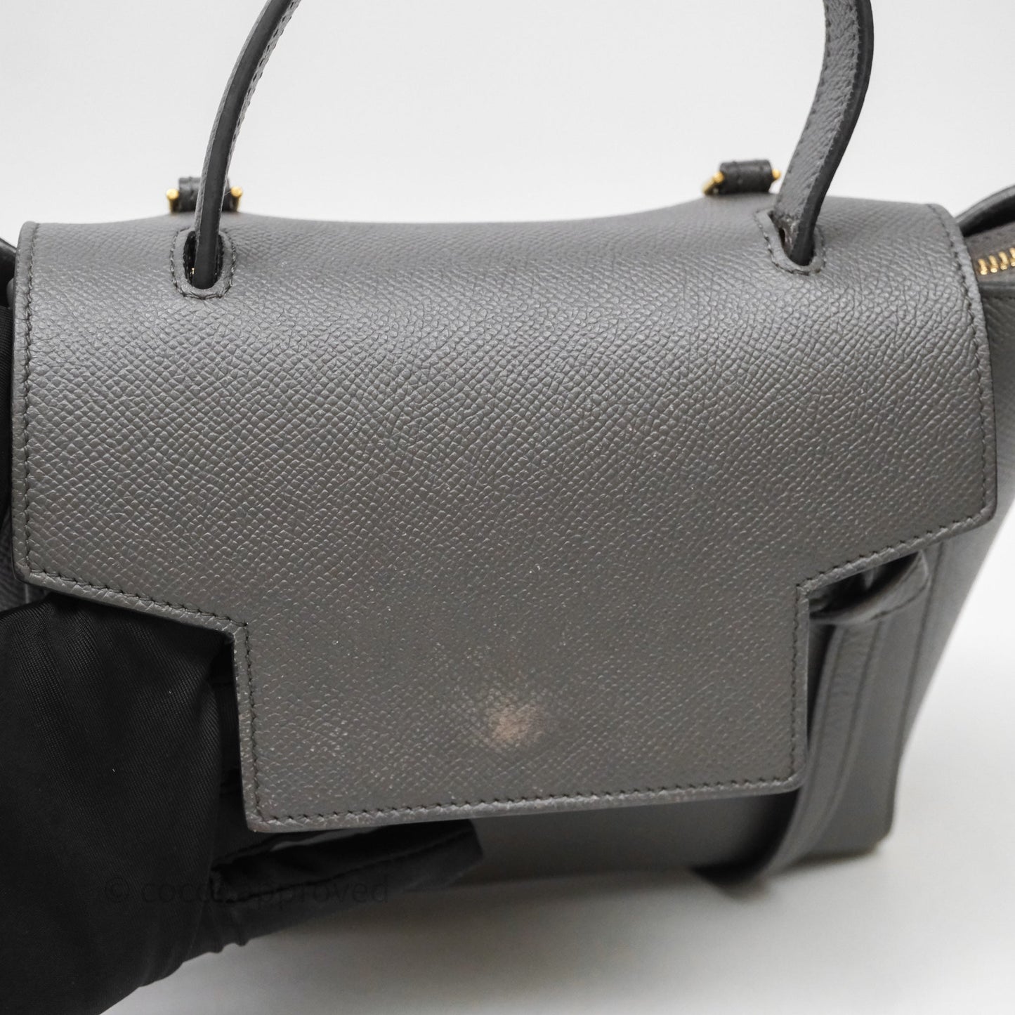 Celine Nano Belt Bag Grey Grained Calfskin Gold Hardware