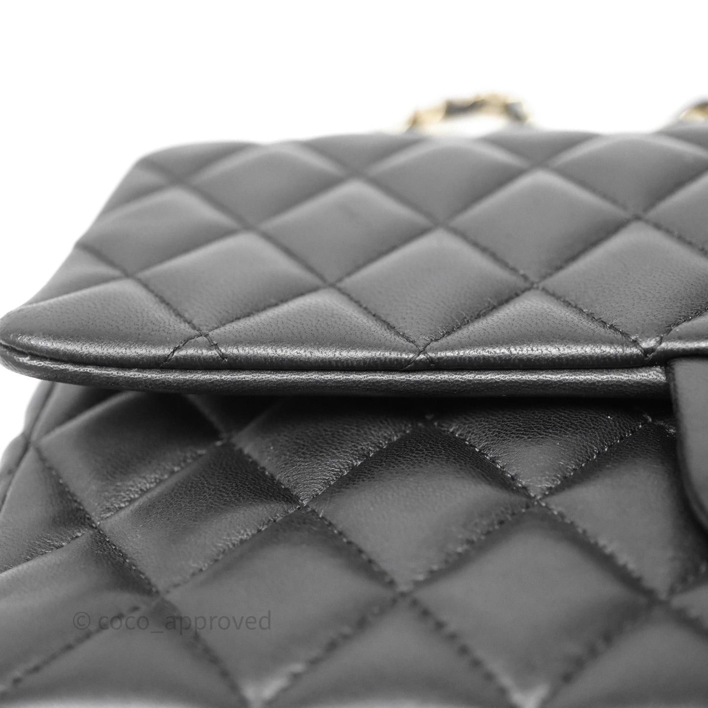 Chanel Classic M/L Medium Flap Bag Valentine Limited Edition Black Lambskin Gold Hardware