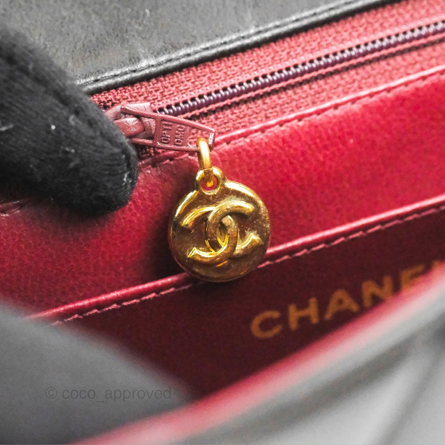 Chanel Vintage Small Quilted Classic Diana Flap Bag Black Lambskin 24K Gold Hardware