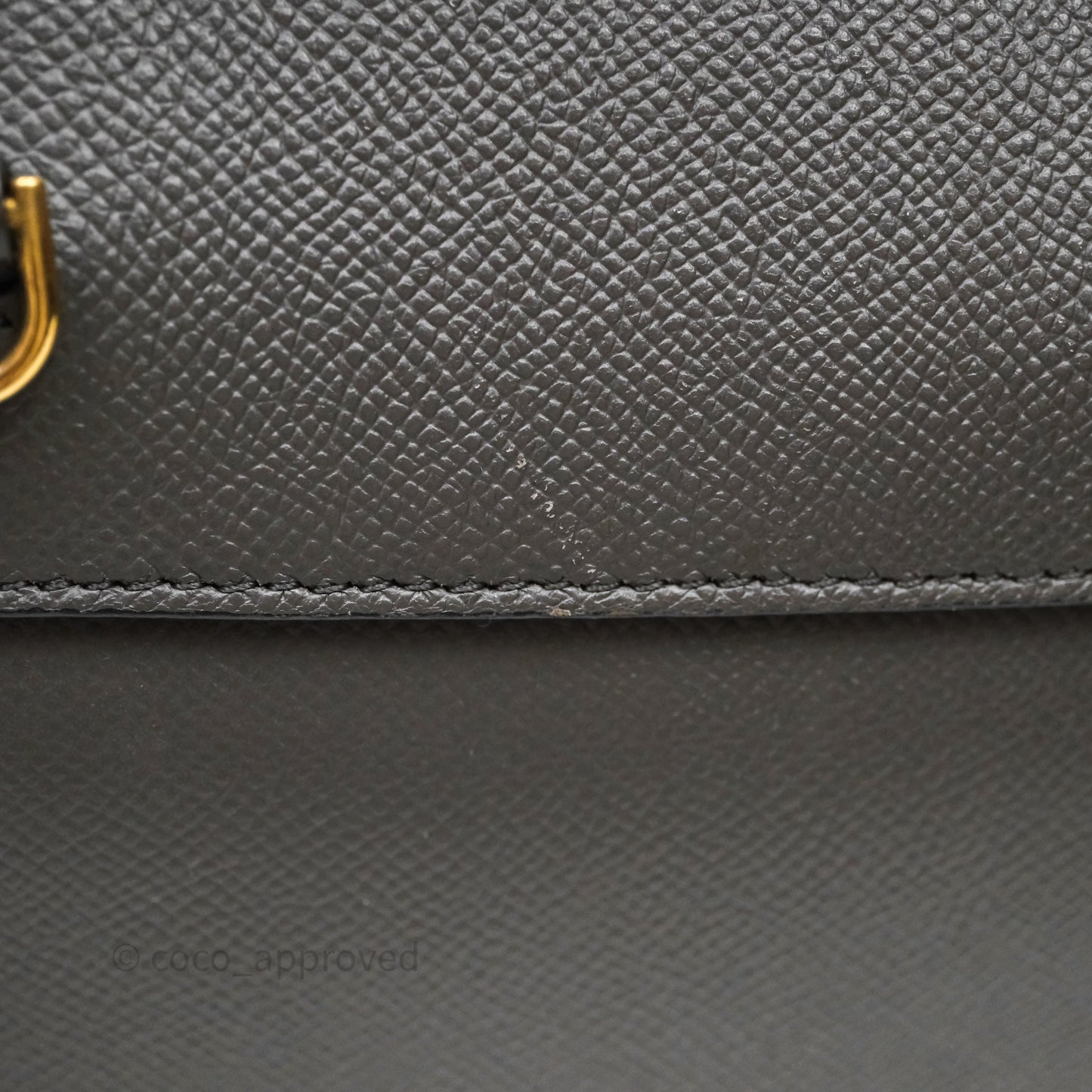 Celine Nano Belt Bag Grey Grained Calfskin Gold Hardware