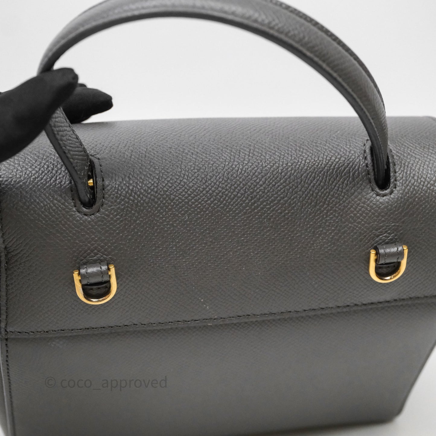Celine Nano Belt Bag Grey Grained Calfskin Gold Hardware