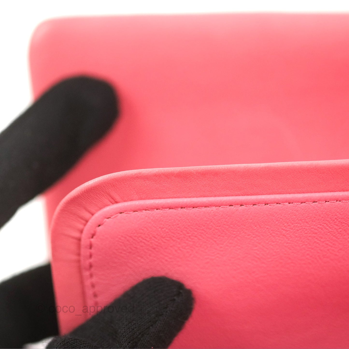 Chanel Classic M/L Medium Double Flap Pink Lambskin Silver Hardware