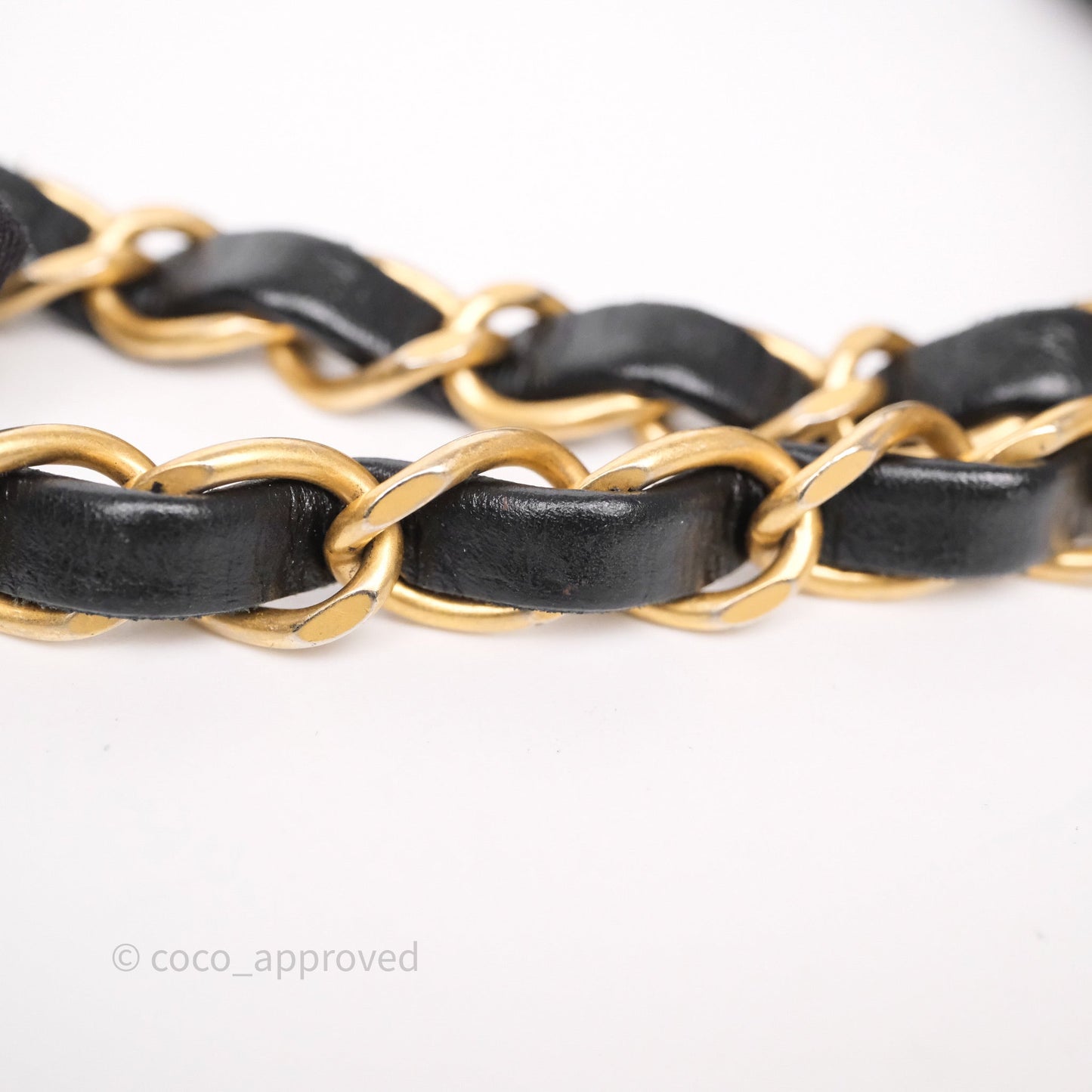 Chanel 22 Small Black Shiny Calfskin Aged Gold Hardware