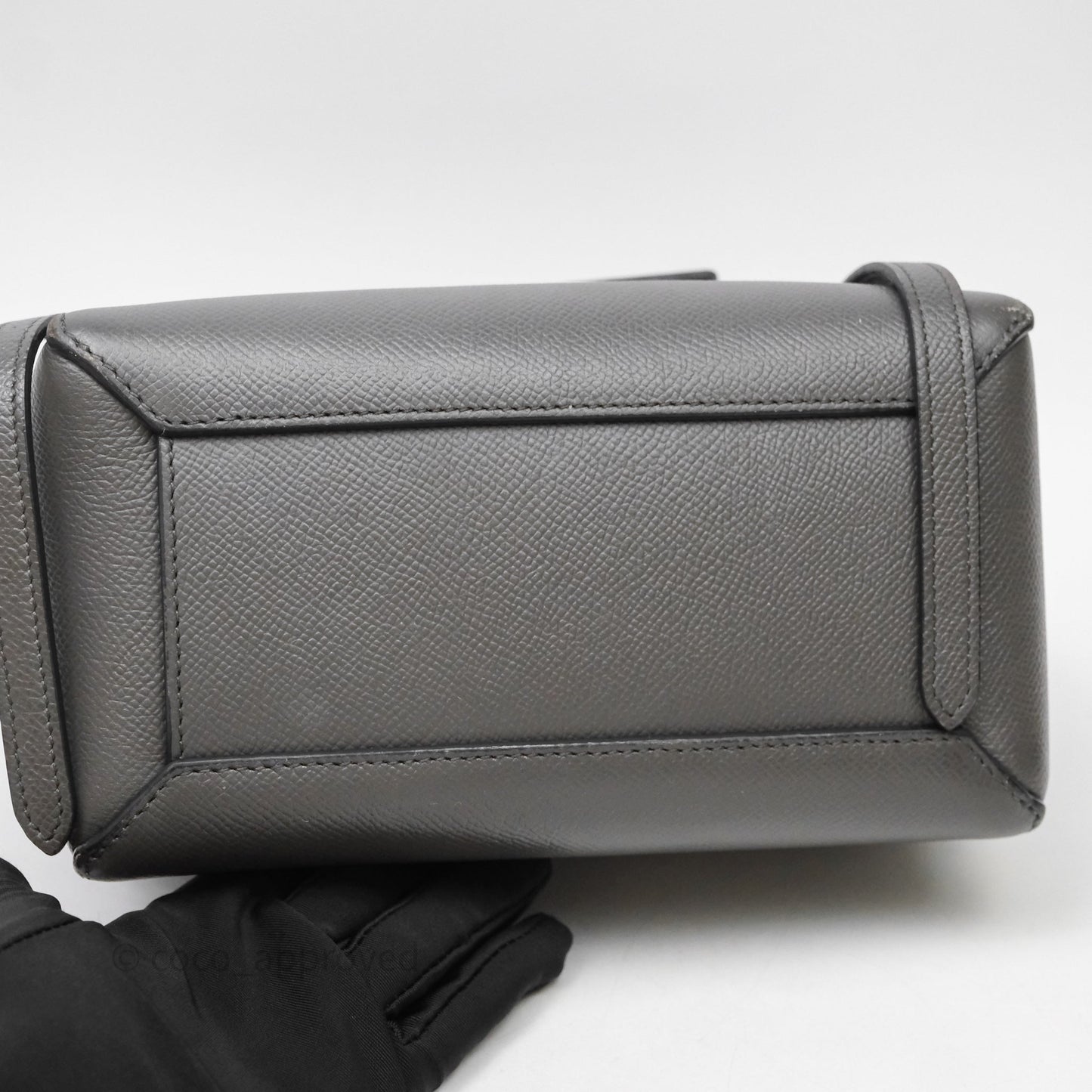 Celine Nano Belt Bag Grey Grained Calfskin Gold Hardware