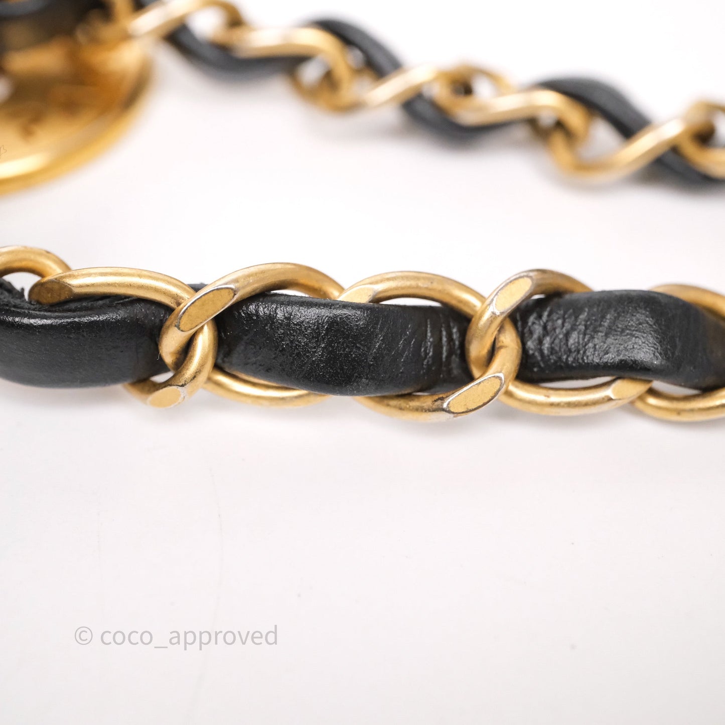 Chanel 22 Small Black Shiny Calfskin Aged Gold Hardware