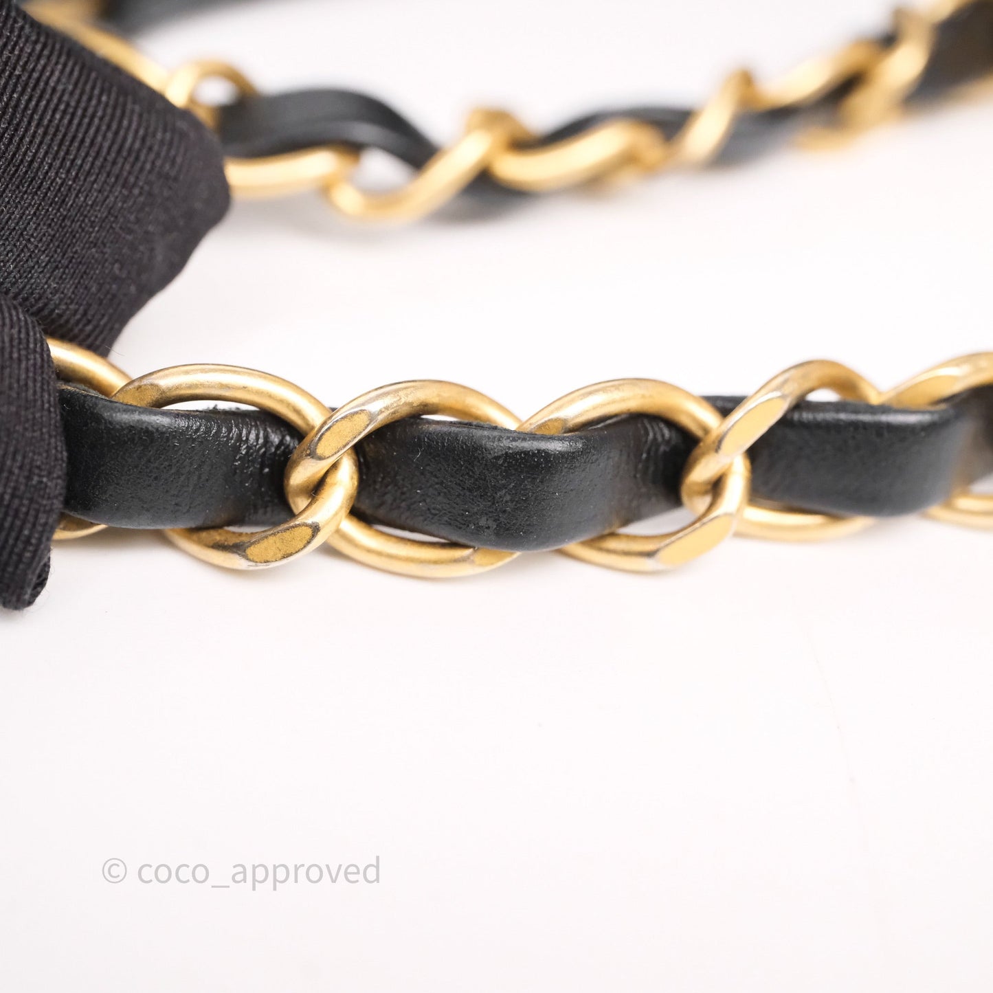 Chanel 22 Small Black Shiny Calfskin Aged Gold Hardware