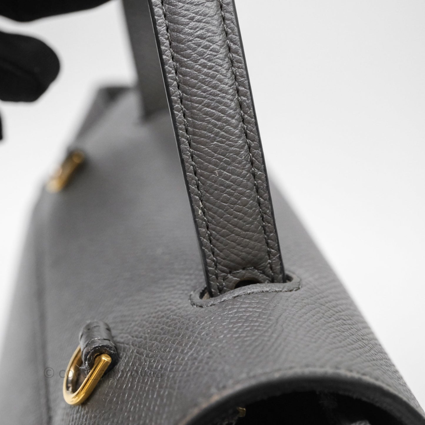 Celine Nano Belt Bag Grey Grained Calfskin Gold Hardware