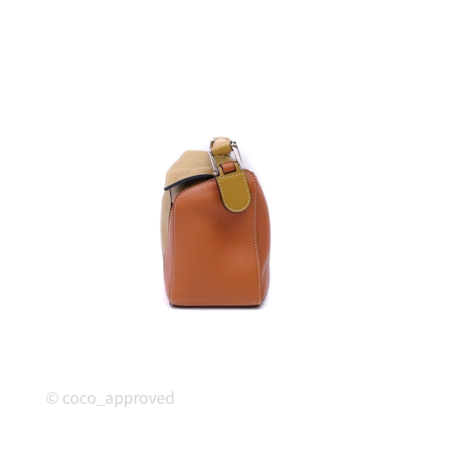 Loewe Small Puzzle Bag Khaki/ Tan Silver Hardware