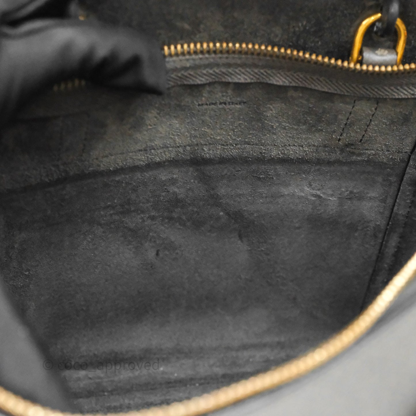 Celine Nano Belt Bag Grey Grained Calfskin Gold Hardware